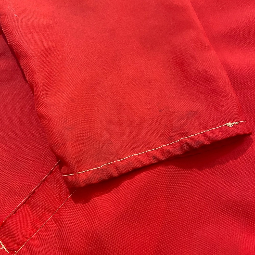Cranbrook Vtg 50s 60s Hoodie Full Zip Windbreaker Jacket Red Nylon‎ Rockabilly - Picture 7 of 13